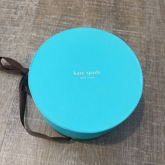 KATE SPADE Jewelry Gift Box Round with Bow Present Holiday - Picture 2 of 8